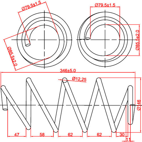 Z48007R — ZIKMAR — Пружина подвески передней