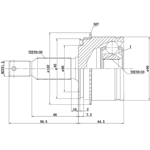 Z87238R — ZIKMAR — Шрус Наружный