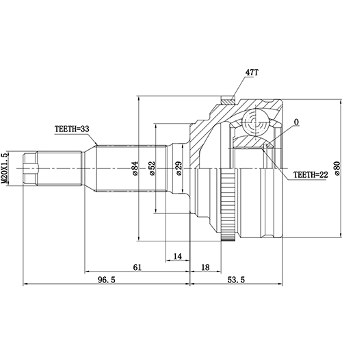 Z87365R — ZIKMAR — Шрус Наружный