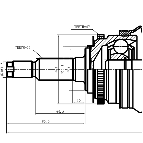 Z87816R — ZIKMAR — Приводной вал