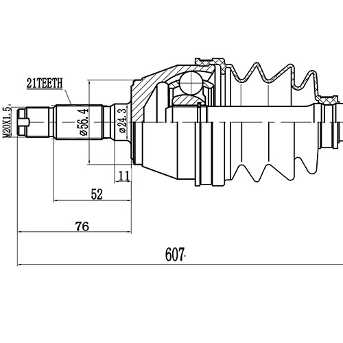 Z88029R — ZIKMAR — Приводной вал