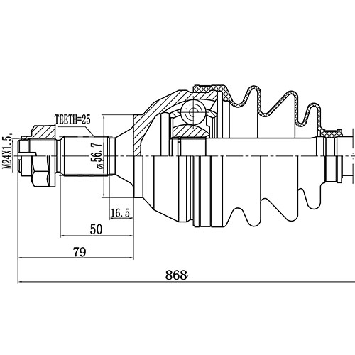 Z88030R — ZIKMAR — Приводной вал