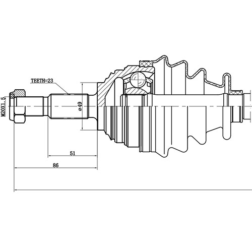 Z88082R — ZIKMAR — Приводной вал