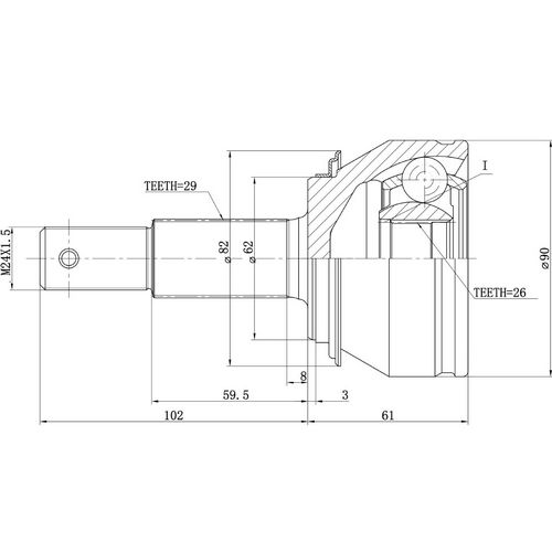 Z88329R — ZIKMAR — Шрус Наружный