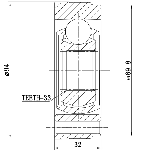 Z88990R — ZIKMAR — Шрус Внутренний