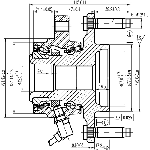 Z89866R — ZIKMAR — Ступица передняя с ABS